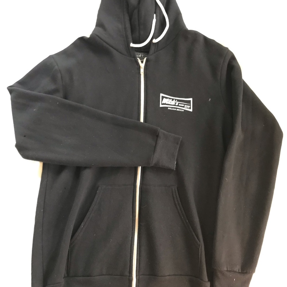 Mitch’s Surf Shop Zip Up Hooded Sweatshirt, Black